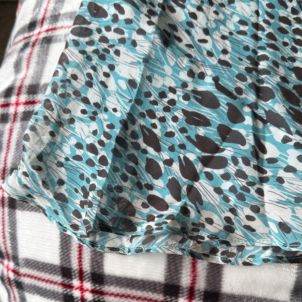 Ann Taylor Teal and Black Animal Print Halter Maxi Dress - 10 - Picture 6 of 8